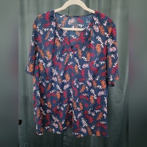Lane Bryant blue floral shirt size 18/20